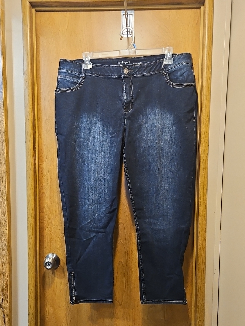 Lane Bryant Dark Blue Cropped Ankle Jeans